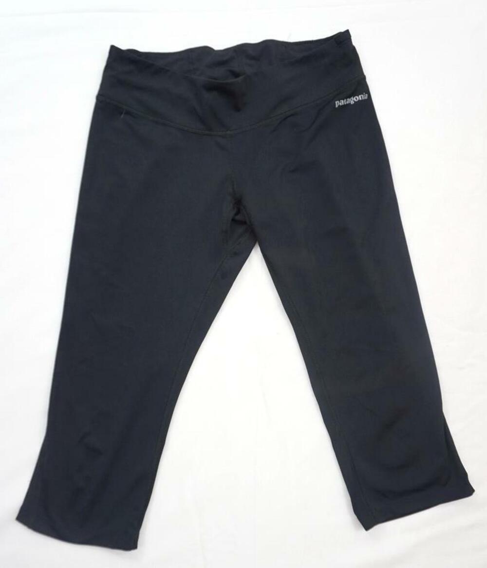 PATAGONIA WOMEN S USED BLACK CAPRI CROPPED LEGGINGS LOW WAIST